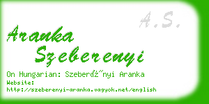 aranka szeberenyi business card